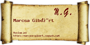 Marcsa Gibárt névjegykártya
